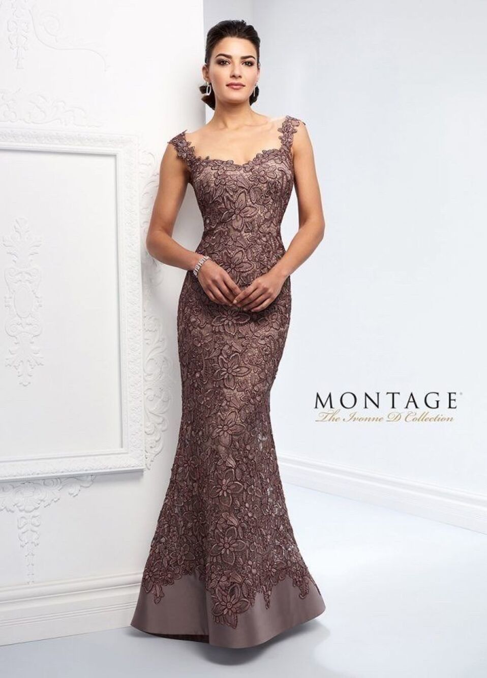 Montage By Mon Cheri Maxi Lace Gown Size 14
